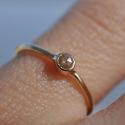 【K10】Natural Diamond ‎Pinky Ring ナチュラルダイヤモンド ピンキーリング　2号 3枚目の画像