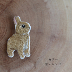 選べるネザーランドドワーフの刺繍ブローチ 6枚目の画像