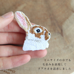 ミニレッキスの刺繍ブローチ 3枚目の画像