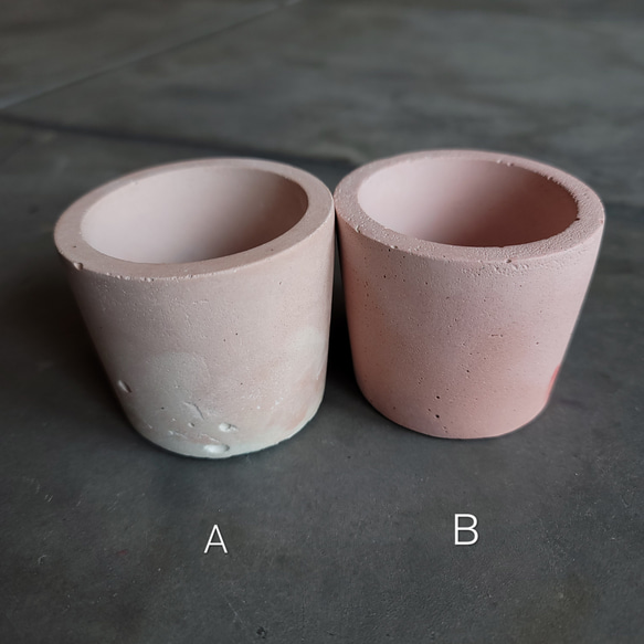 セメント鉢　ミニサイズ　ピンク　　cement pot//PINK　植木鉢 1枚目の画像
