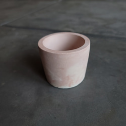 セメント鉢　ミニサイズ　ピンク　　cement pot//PINK　植木鉢 2枚目の画像