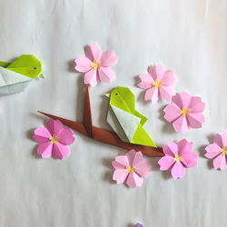 折り紙　春　桜　チューリップ　壁面飾り 4枚目の画像
