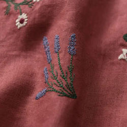 リネン100%トップス 刺繍 ブラウス 13枚目の画像