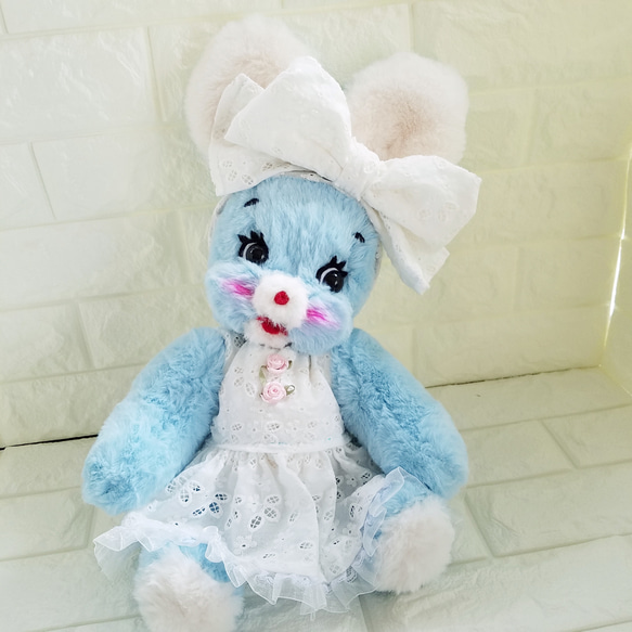 リボンカチューシャがお気に入り くまちゃん テディベア 海外作家様