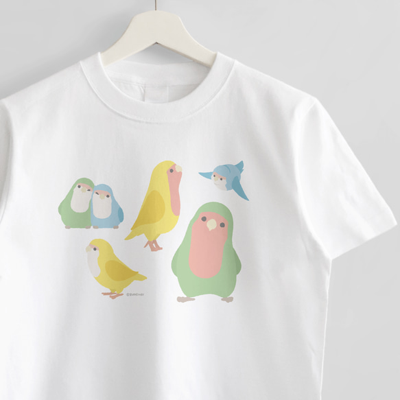 Tシャツ（Simple / コザクラインコ） 1枚目の画像