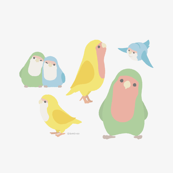 Tシャツ（Simple / コザクラインコ） 3枚目の画像