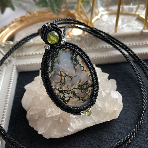 ☆珍品☆赤苔と緑苔の混合石☆苔瑪瑙☆モスアゲート☆天然石