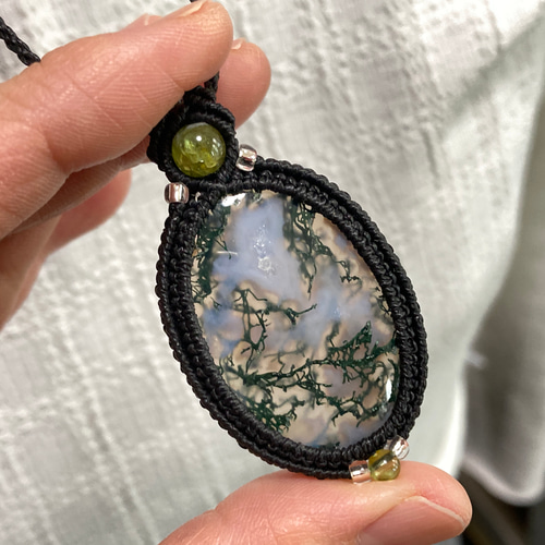 ☆珍品☆赤苔と緑苔の混合石☆苔瑪瑙☆モスアゲート☆天然石