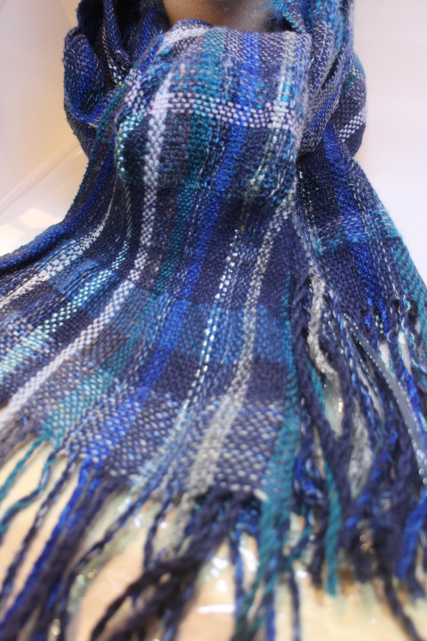 強撚糸織シリーズ　ネイビーブルー