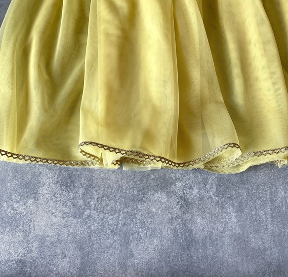 バレエ スカート 衣装に憧れて ちょっぴり衣装気分 華やかレッスンウェア（カラー／濃いめレモン） 9枚目の画像