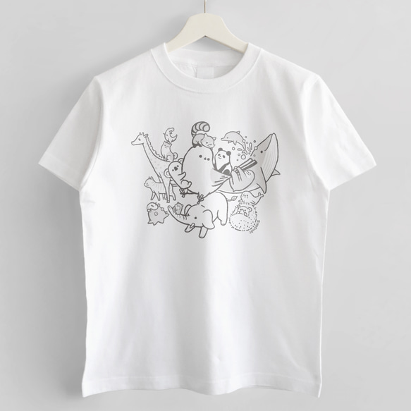 Tシャツ（ANIMAL STORY / シマエナガ） 2枚目の画像