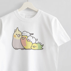 Tシャツ（MOFU MOFU BIRD / 和気あいあい / B） 1枚目の画像