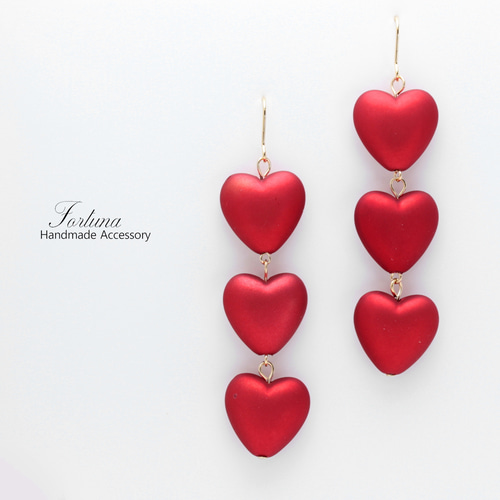 heart × heart(1206) ピアス/イヤリング/ノンホールピアス/樹脂ピアス 