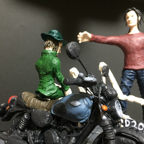 早割クーポン！ My Off 石粉粘土作品「Get Bike」 マーク・アイ 立体・オブジェ 絵画