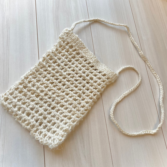 ジュンミカミ　かぎ針 手編みバック rihokootaki さんデザインのキット #手編みバッグ #かぎ針編みバッグ