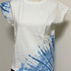 藍染め レディース Tシャツ 2枚目の画像