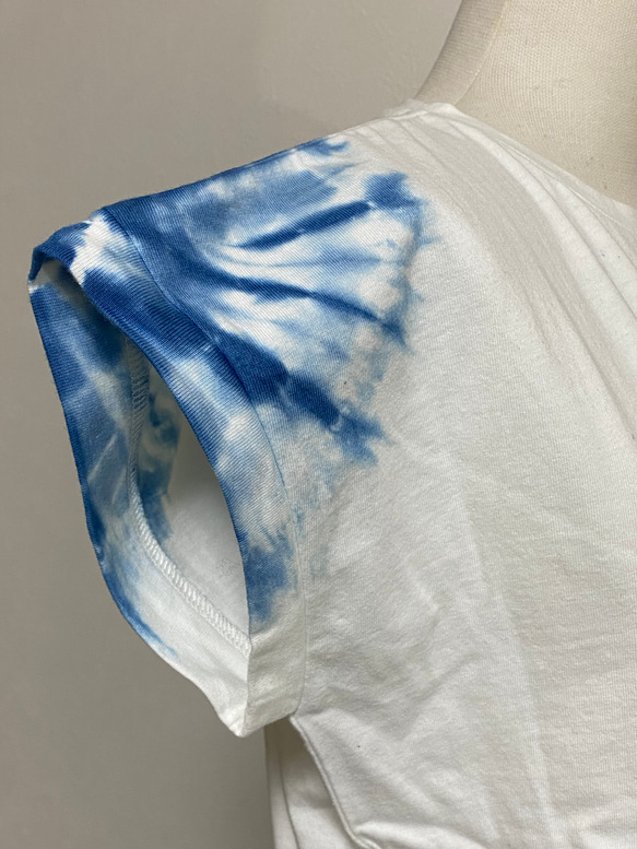 藍染め レディース Tシャツ 3枚目の画像