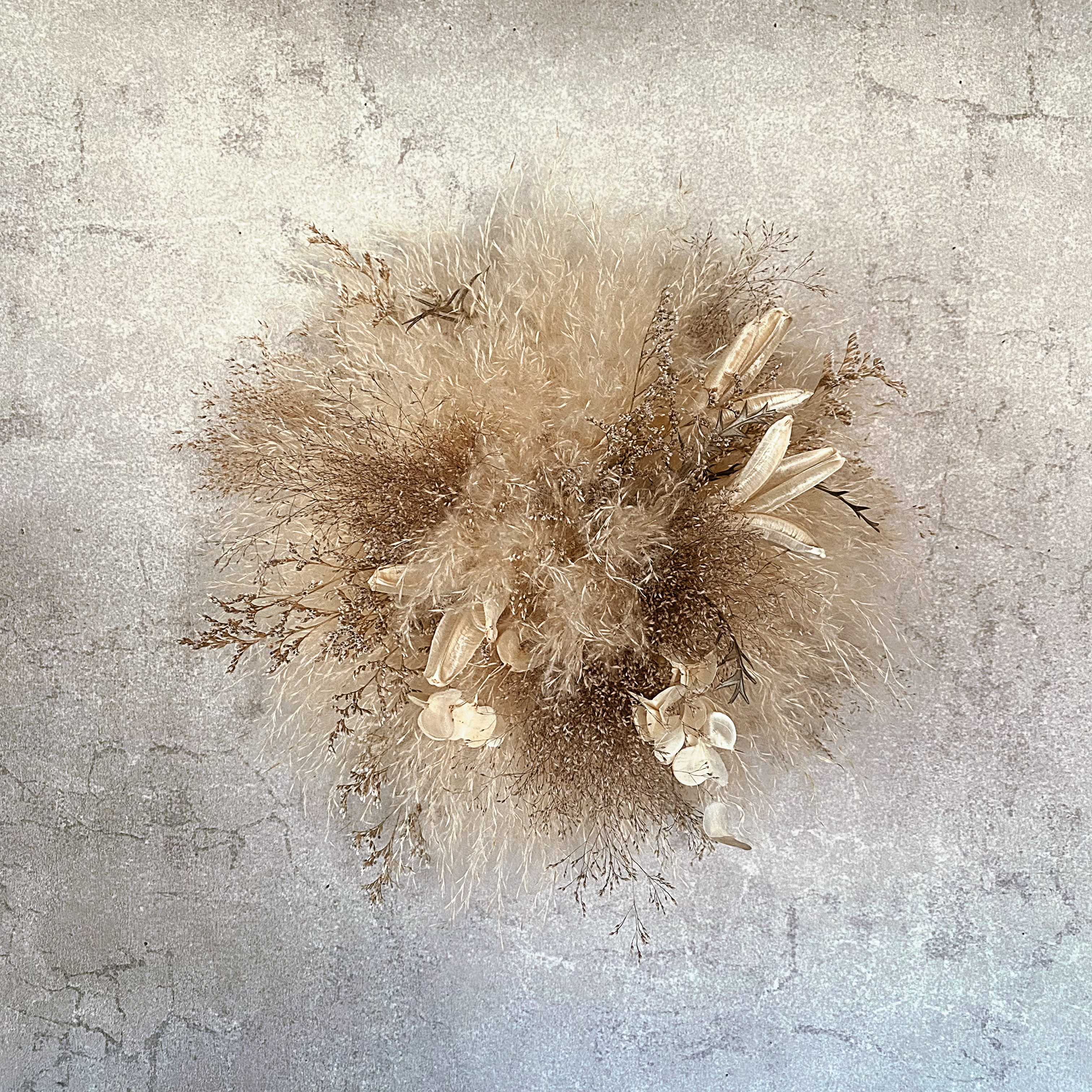 【花かんむりの壁飾り】ユリとヤマイモと