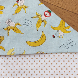 弓道　かけ袋·弓巻きセット　猫バナナ　ミント 6枚目の画像