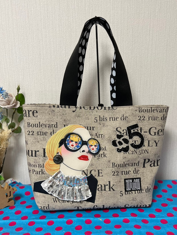 クリィミーマミ ビッグトートバッグ 刺繍ワッペン付き