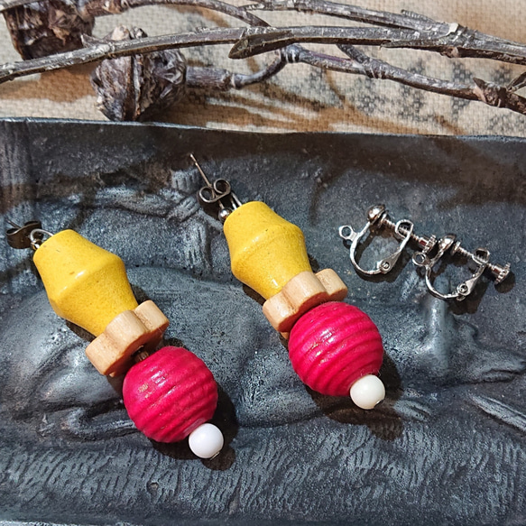 1569 ほそい 2点1000円 ハンドメイド ピアス イヤリング アクセサリー