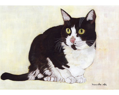 「ウメ12」猫イラスト（原画） ウメ12」猫イラスト（原画）