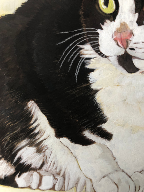 猫イラスト「ウメ7」原画（額縁入り） 3枚目の画像