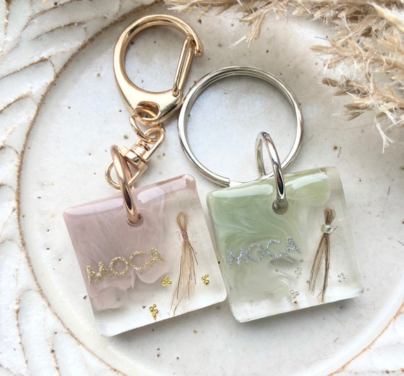 うちの子素材確認用 うちの子素材】『マーブル×クリア』名入れ可 ペットの毛・ヒゲ