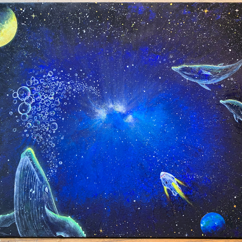 深海なのか 宇宙なのか」 絵画 Ten.UchuArt 通販 17383322｜Creema