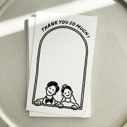 【 メッセージカード 】 アーチ GROOM & BRIDE イラスト 30枚 ｜ 結婚式　ウェディング 2枚目の画像