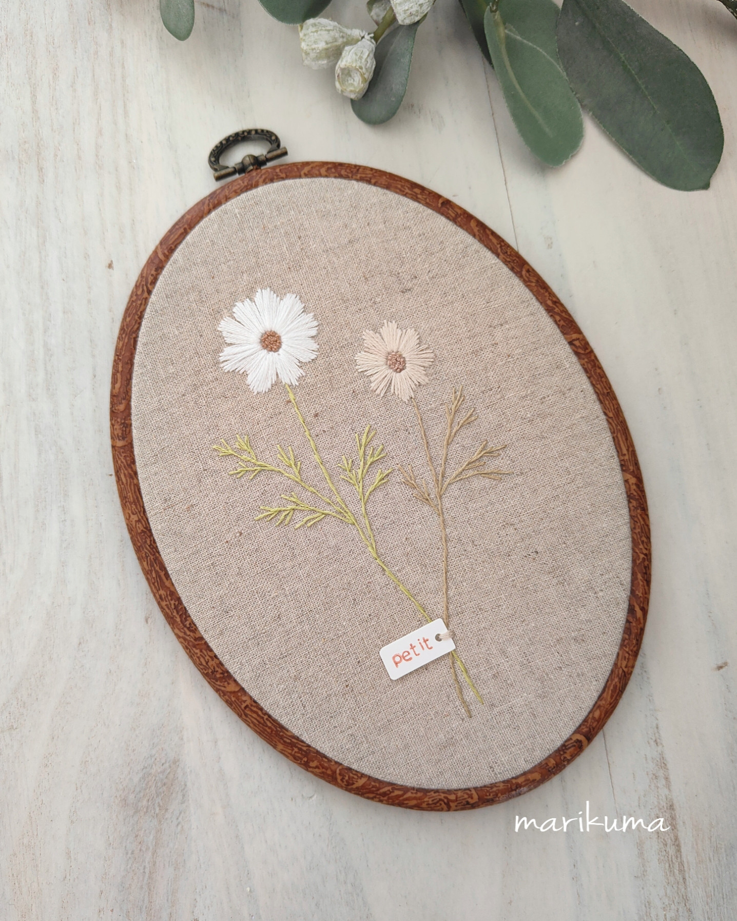 ♡ アンティークキルト＆アニマル刺繍フレーム·͜·
