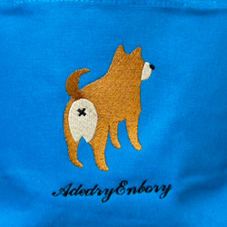 【現品限り】【送料無料】犬のお尻刺繍のキャンバスデイリーミニトートバッグ 4枚目の画像