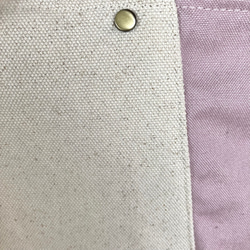 帆布 キナリ＆くすみカラー 4ポケット ミニトートバッグ【ピンク】 12枚目の画像