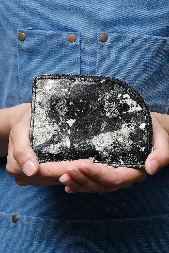 L字ファスナー 財布 小銭入れ付き 金 銀 ゴールド シルバー gold silver