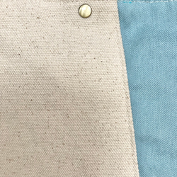 帆布 キナリ＆くすみカラー 4ポケット ミニトートバッグ【ブルー】 9枚目の画像