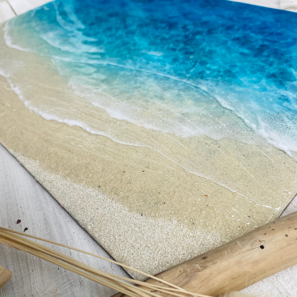 ★超立体　沖縄の海 レジンアートボード　美ら海　オーシャンアート　　N130 5枚目の画像