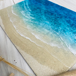 ★超立体　沖縄の海 レジンアートボード　美ら海　オーシャンアート　　N130 3枚目の画像