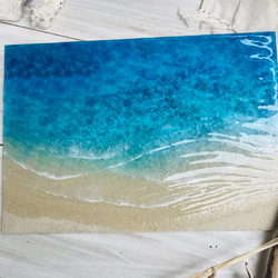 ★超立体　沖縄の海 レジンアートボード　美ら海　オーシャンアート　　N130 4枚目の画像