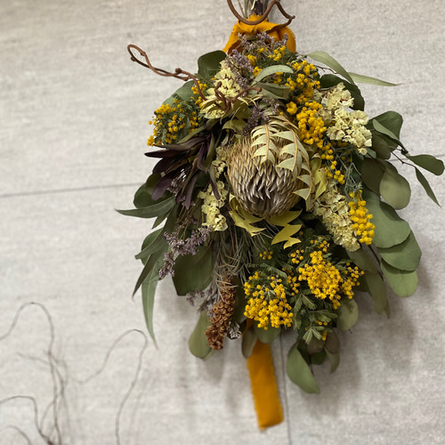 専用＊バンクシア＆ミモザ ドライフラワースワッグ 専用＊バンクシア＆ミモザ ドライフラワースワッグ 【公式通販】