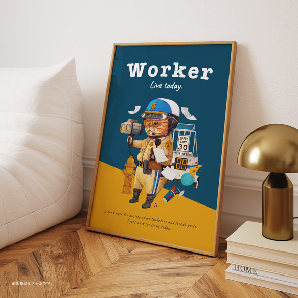 A3ポスター「WORKER 働くネコ。」 3枚目の画像