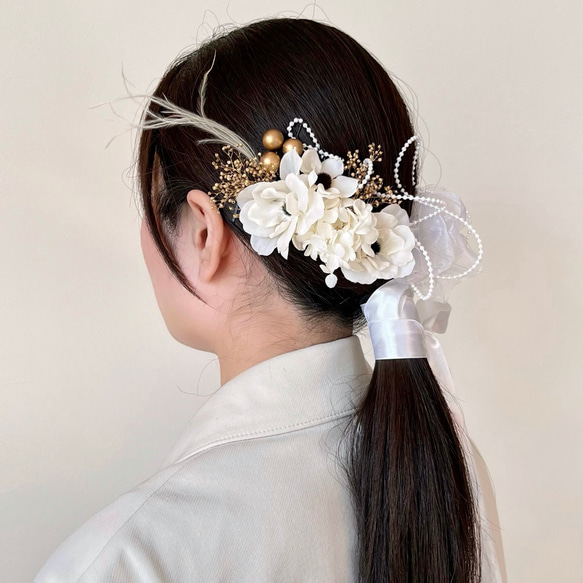 成人式髪飾り 結婚式髪飾り 前撮りヘッドパーツ ヘアアクセサリー髪飾り -14 2枚目の画像