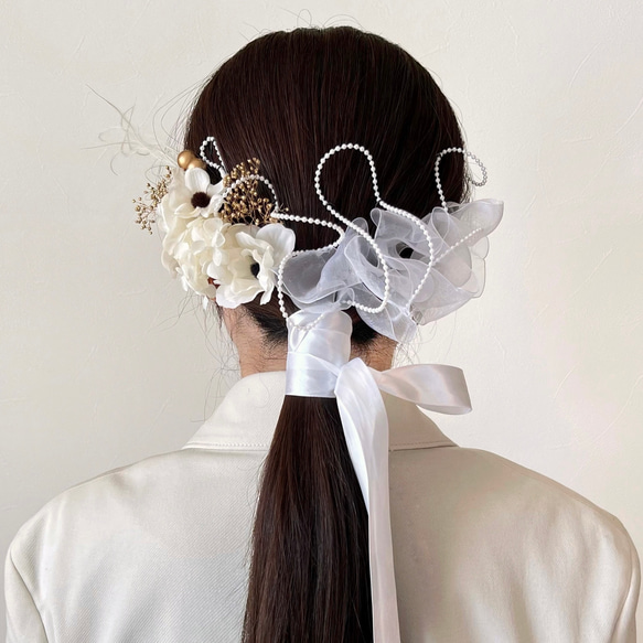 成人式髪飾り 結婚式髪飾り 前撮りヘッドパーツ ヘアアクセサリー髪飾り -14 1枚目の画像