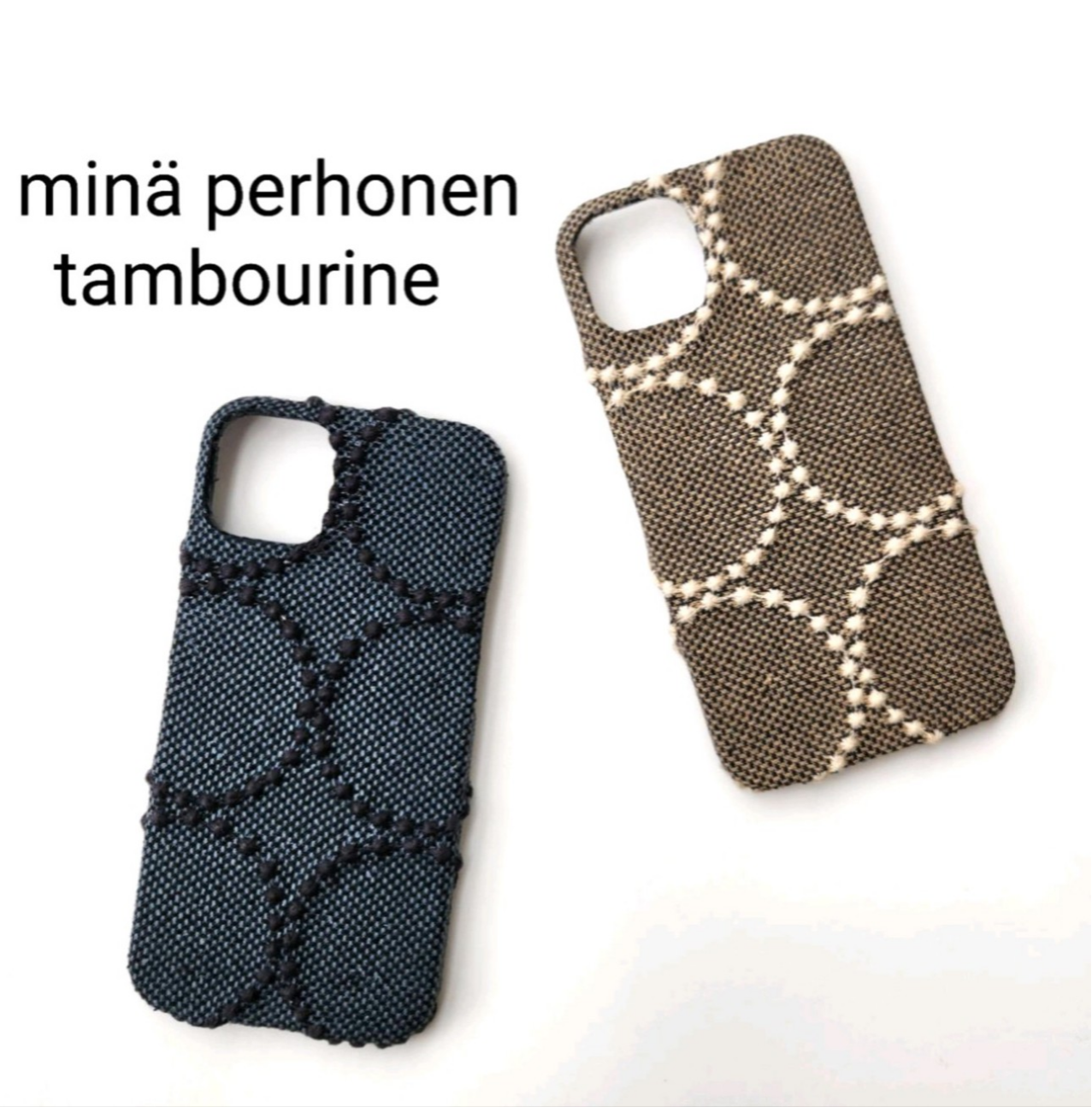 iphoneSE】 タンバリン ピンク 手帳型スマホケース ミナペルホネン