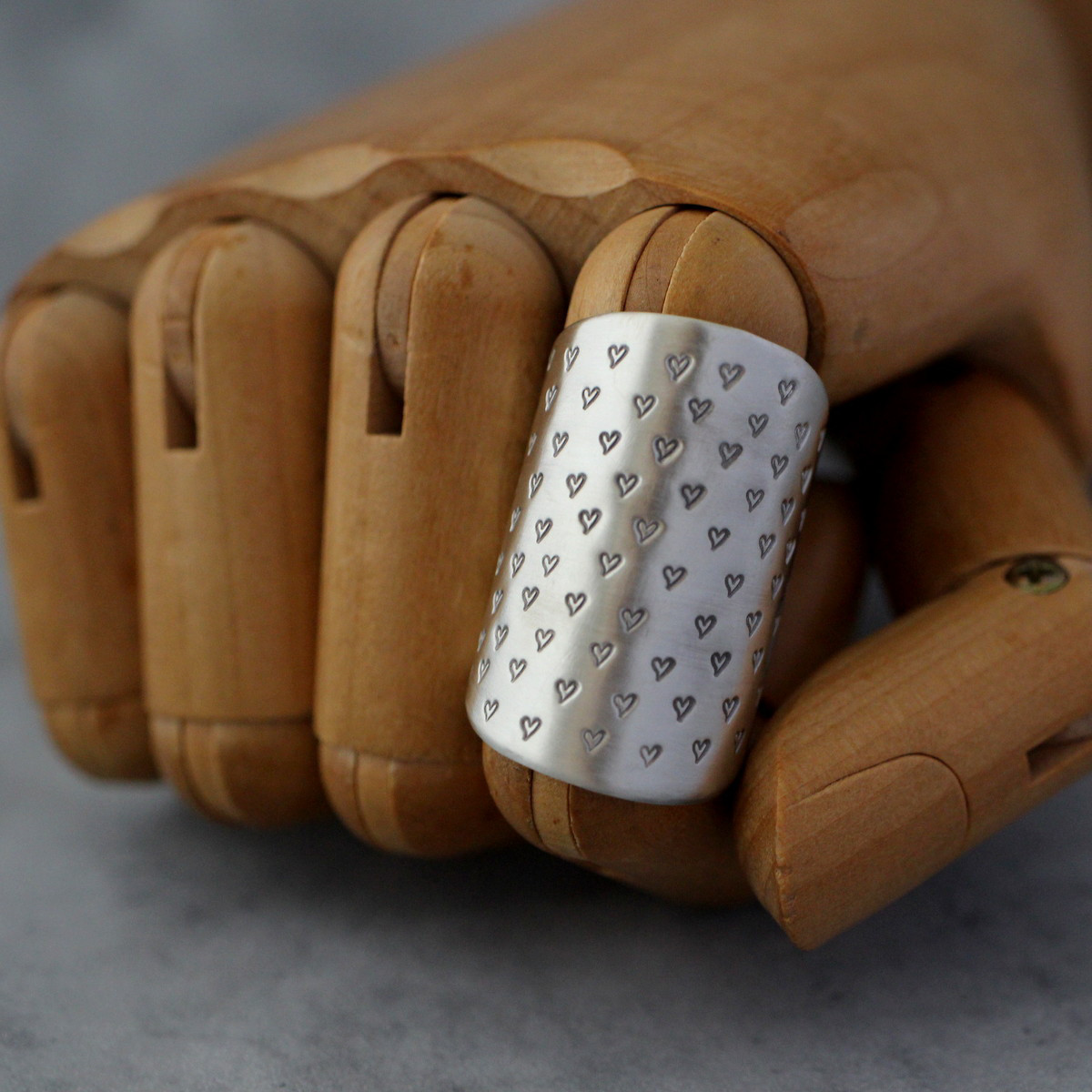 百♡繚乱｜カフリング｜スプーンリング｜シルバー｜真鍮｜星｜ハート｜刻印｜かわいい｜ピュア｜あまい｜大きなサイズ