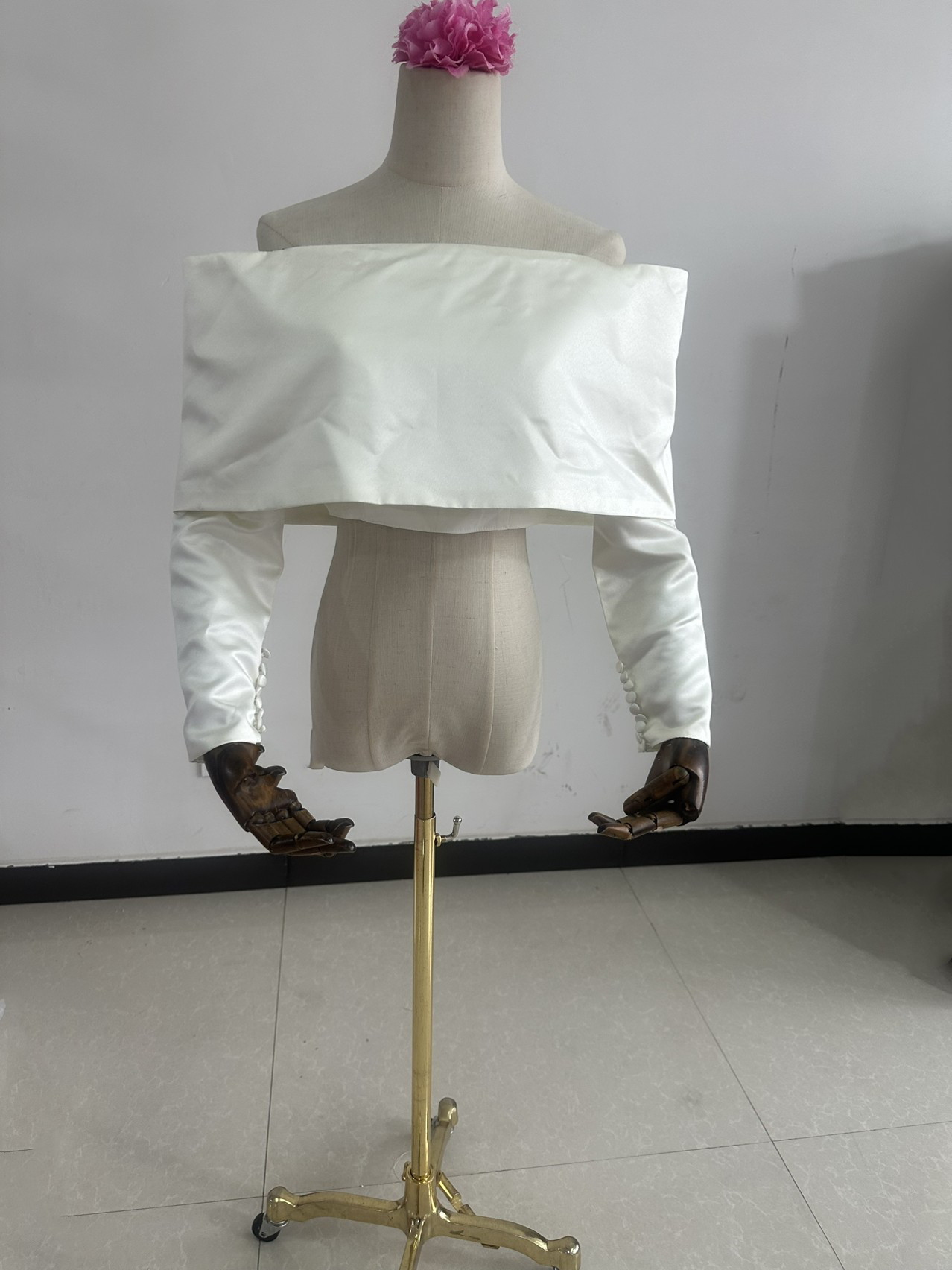 ロールカラートップス　ボレロ　ドレスアレンジ　色、サイズオーダー可能