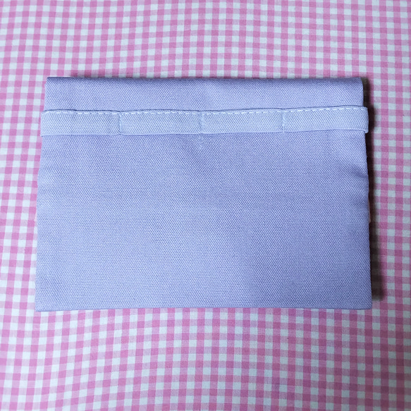 パステルカラーのフリルとリボンの移動ポケット パープル×ピンク 3枚目の画像