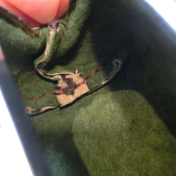 【がま口コインケース】a ～  豚革 レオパード柄　☆ 手縫い 革  レザークラフト #カ151 4枚目の画像