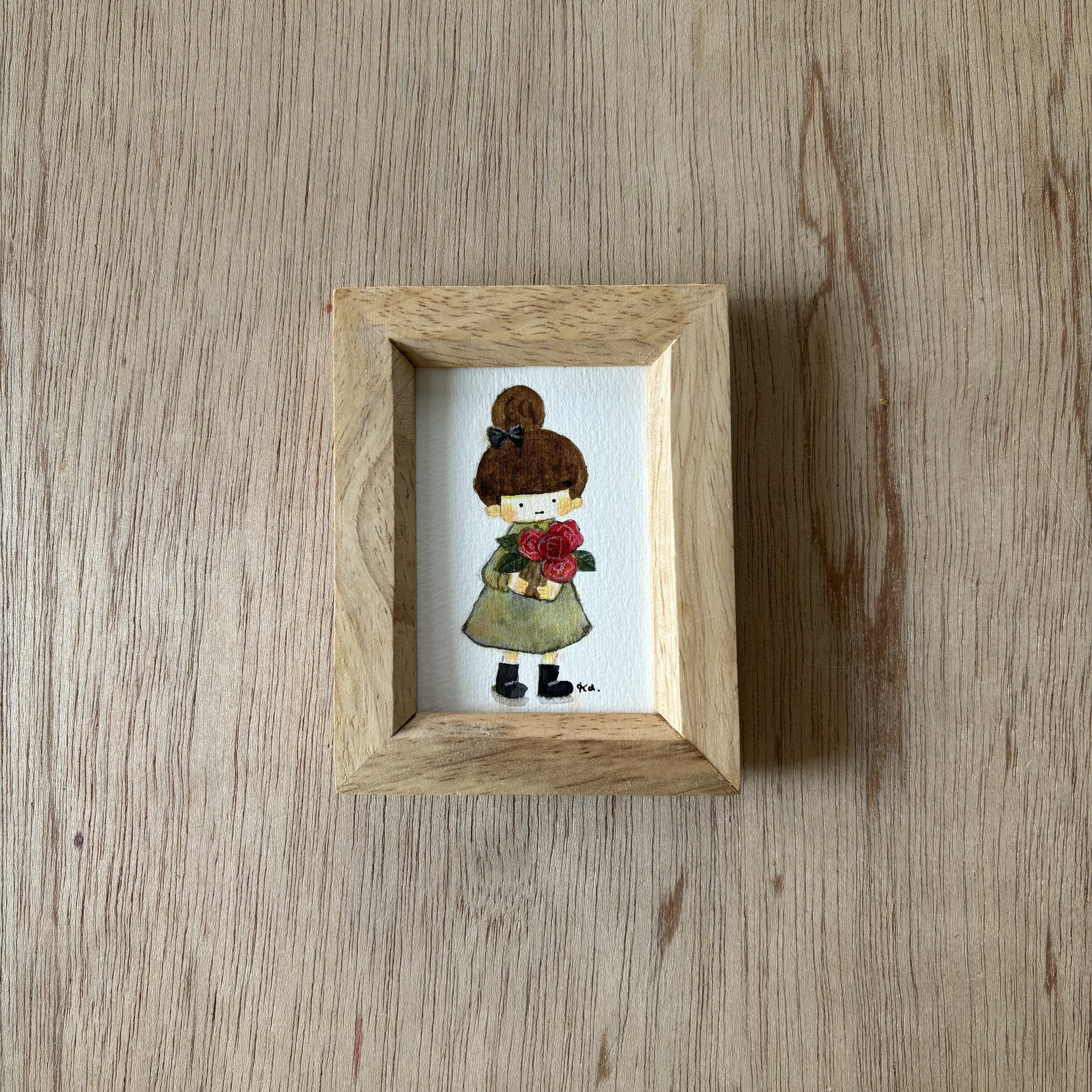 「薔薇色」ミニ額　原画