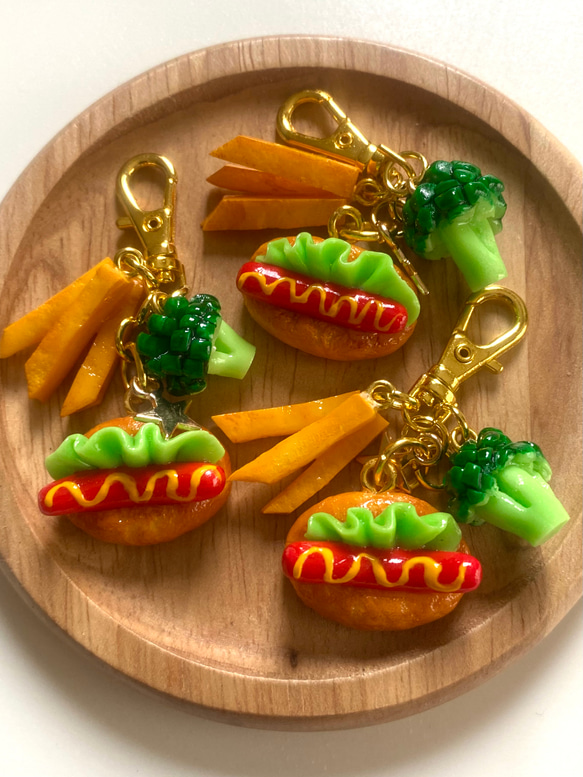 ホットドック ポテト フェイクフード フェイクスイーツ チャーム 食品