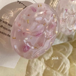 【 ニュアンス 春 】 透明 淡い 花 フラワー スマホグリップ　グリップトック ( クリアピンク / ピンク ) 6枚目の画像